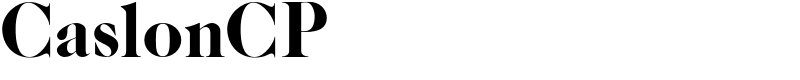 CaslonCP Font