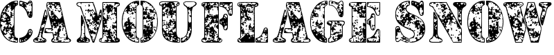 Camouflage Snow Font