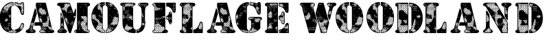 Camouflage Woodland Font