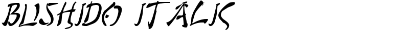 Bushido Italic Font