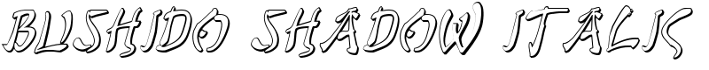 Bushido Shadow Italic Font