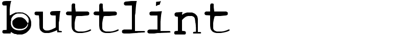 buttlint Font