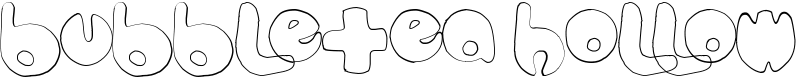 bubbletea hollow Font