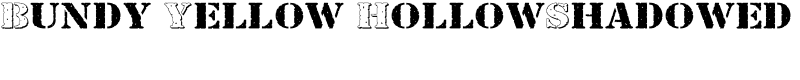 Bundy Yellow HollowShadowed Font