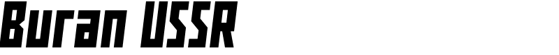 Buran USSR Font