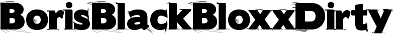 BorisBlackBloxxDirty Font