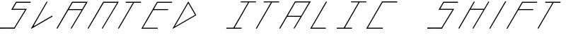 slanted ITALIC shift Font