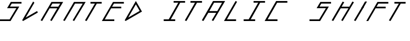 slanted ITALIC shift Font