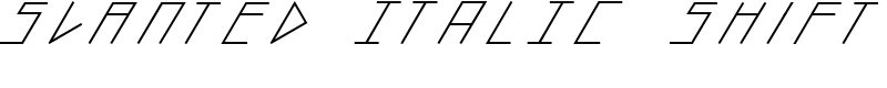 slanted ITALIC shift Font