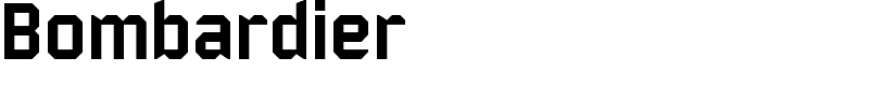 Bombardier Font