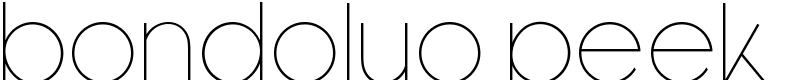 Bondoluo Peek Font