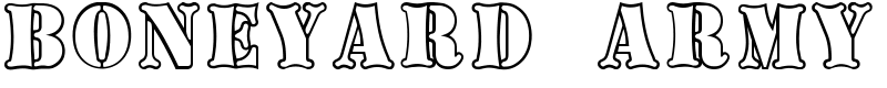 Boneyard Army Font
