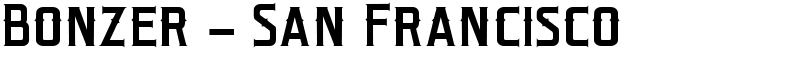 Bonzer - San Francisco Font