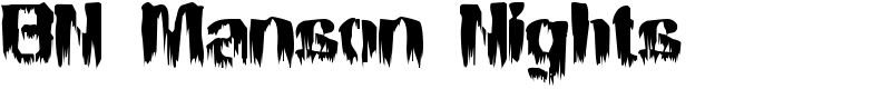 BN Manson Nights Font