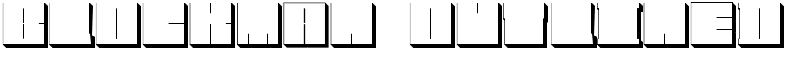 Blockman-outlined Font