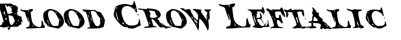 Blood Crow Leftalic Font