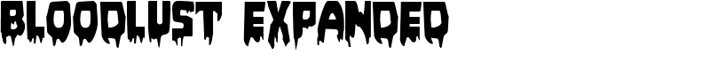 Bloodlust Expanded Font