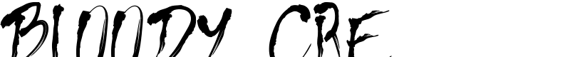 BLOODY CRE Font