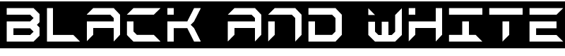 black and white Font