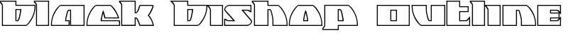 Black Bishop Outline Font