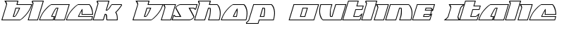 Black Bishop Outline Italic Font