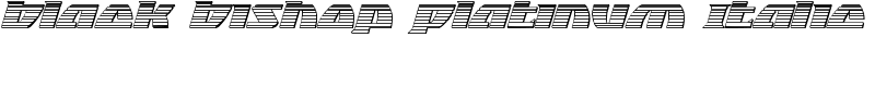 Black Bishop Platinum Italic Font