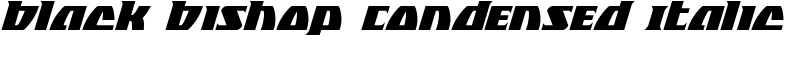 Black Bishop Condensed Italic Font
