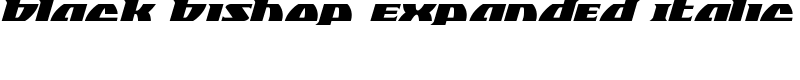 Black Bishop Expanded Italic Font