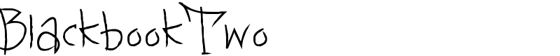 BlackbookTwo Font