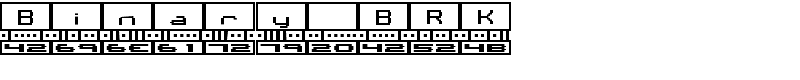 Binary BRK Font