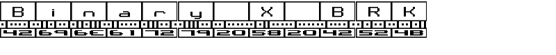 Binary X BRK Font