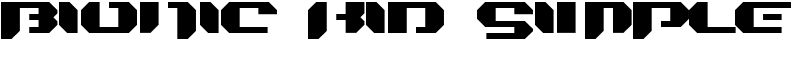 Bionic Kid Simple Font