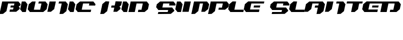 Bionic Kid Simple Slanted Font