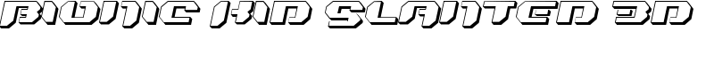 Bionic Kid Slanted 3d Font