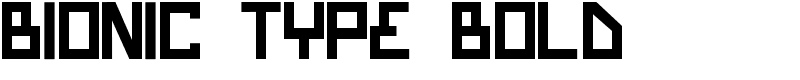 Bionic Type Bold Font