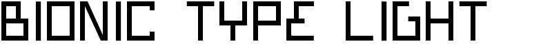 Bionic Type Light Font
