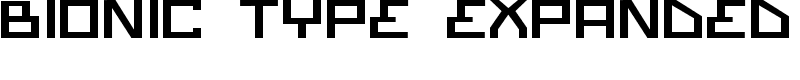 Bionic Type Expanded Font
