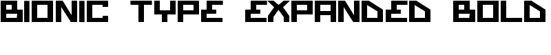 Bionic Type Expanded Bold Font