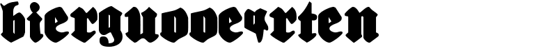 Biergu00e4rten Font