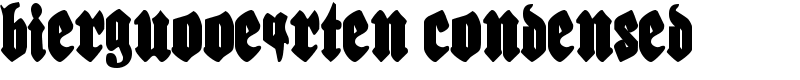 Biergu00e4rten Condensed Font