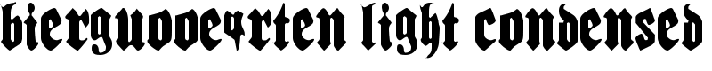 Biergu00e4rten Light Condensed Font