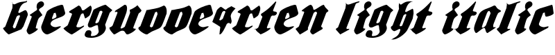 Biergu00e4rten Light Italic Font