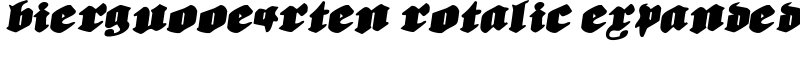 Biergu00e4rten Rotalic Expanded Font