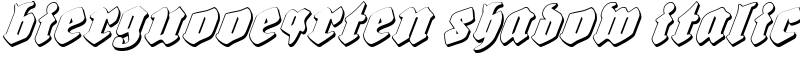 Biergu00e4rten Shadow Italic Font