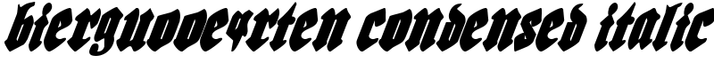 Biergu00e4rten Condensed Italic Font