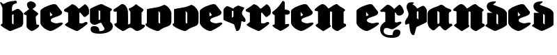 Biergu00e4rten Expanded Font