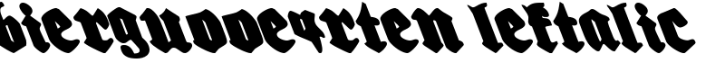 Biergu00e4rten Leftalic Font