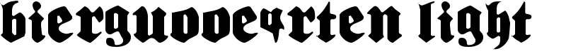 Biergu00e4rten Light Font