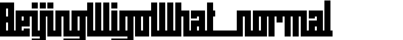 BeijingWigoWhat_normal Font