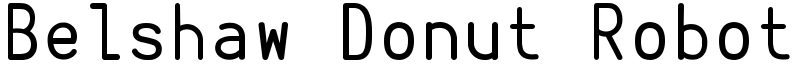 Belshaw Donut Robot Font